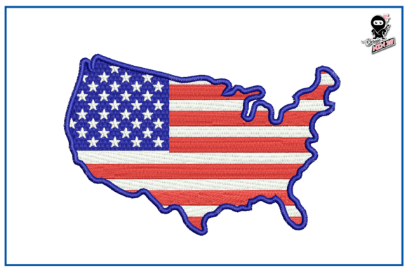 American Flag Outline