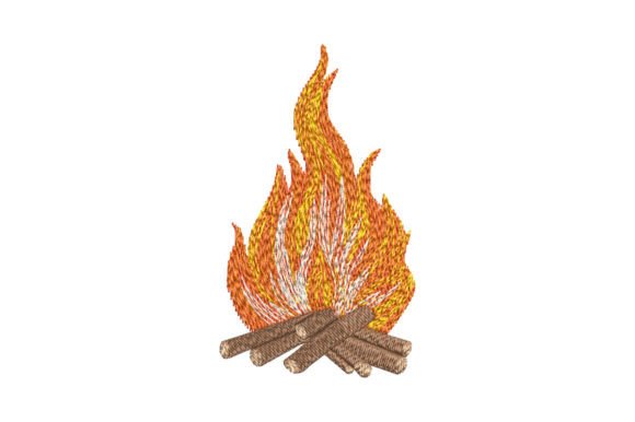 Campfire: A Realistic Embroidery Design for Craft Fairs