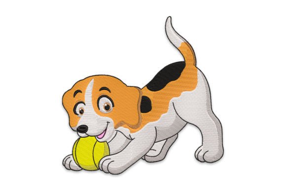 Dog Playing Ball: A Charming Embroidery Design Review