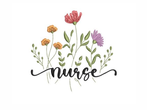 Flower Nurse: A Sweet Embroidery Design for Handmade Gifts