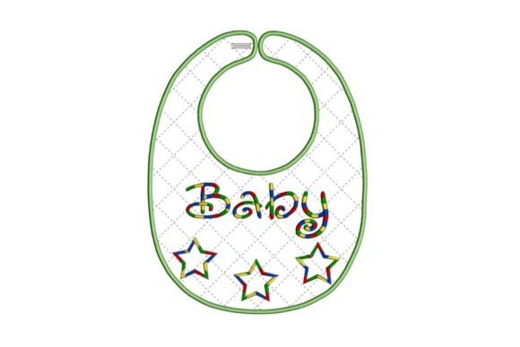 Rainbow Stars Applique Baby Bib Design Review