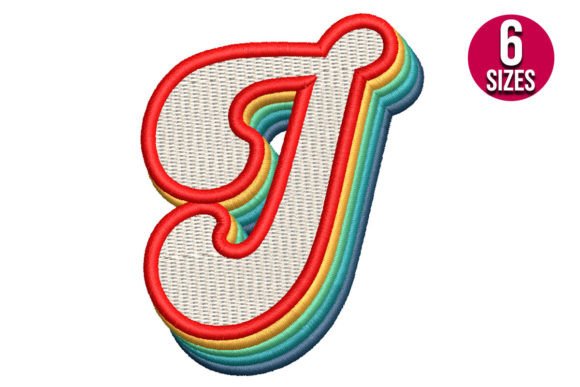 Retro Alphabet Letter J