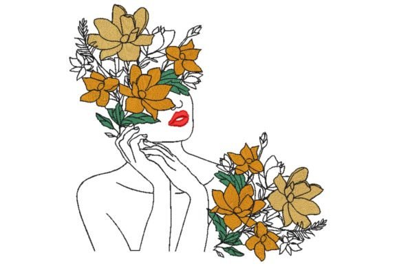 Review: Face Young Beautiful Woman with Floral 3