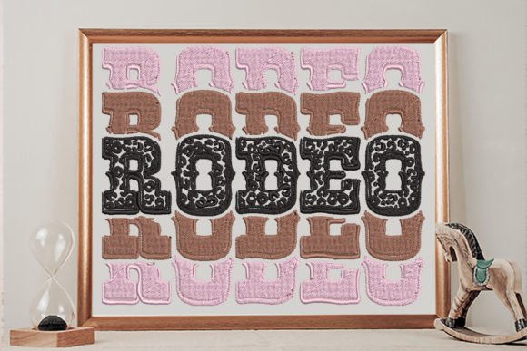 Rodeo Sign, Echo Stacked Text: A Western Gem for Gifts