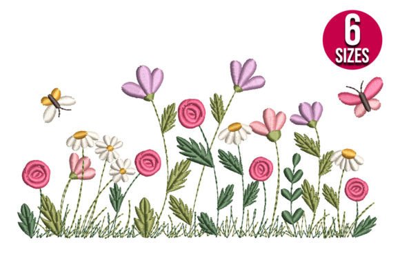 Wildflowers with Butterflies